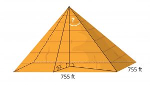 3D trig problem pyramid