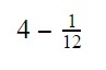 four subtract a fraction