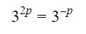 exponential equation base 3