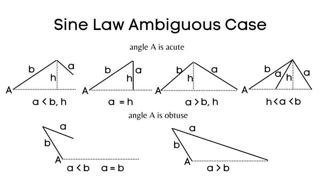 Sine Law Ambiguous Case outcomes
