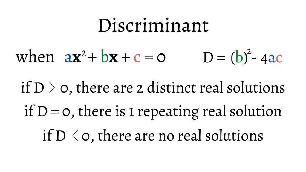 discriminant cases