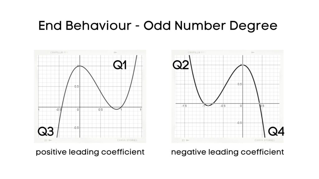 end behaviour odd number degree